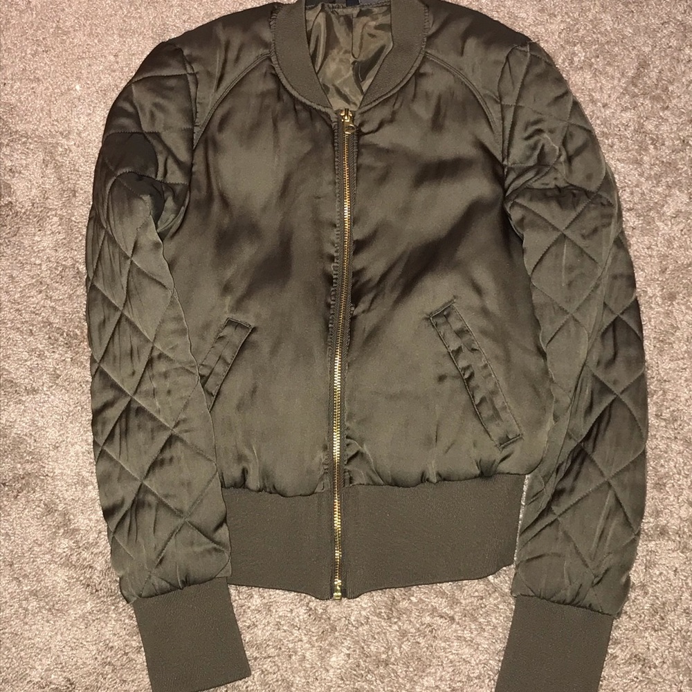 Green bomber jacket